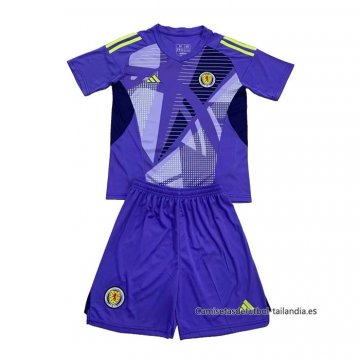 Camiseta Escocia Portero Nino 2024 Azul