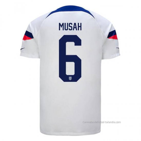 1ª Camiseta Estados Unidos Jugador Musah 2022 - Haga un click en la imagen para cerrar