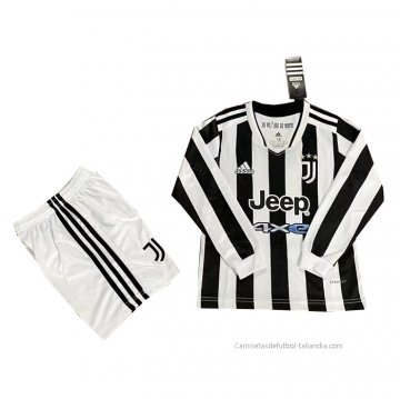 1ª Camiseta Juventus Manga Larga Nino 2021-2022 1ª Camiseta Juventus Manga Larga Nino 2021-2022