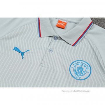 Camiseta Polo del Manchester City 2022-2023 Gris