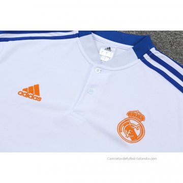 Camiseta Polo del Real Madrid 2022-2023 Blanco y Azul