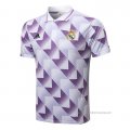 Camiseta Polo del Real Madrid 2022-2023 Blanco y Purpura