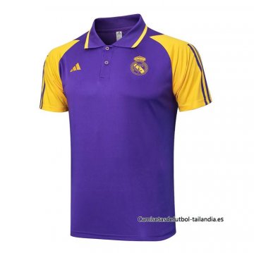 Camiseta Polo del Real Madrid 2023-2024 Purpura Camiseta Polo del Real Madrid 2023-2024 Purpura