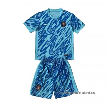 Camiseta Portugal Portero Nino 2024 Azul