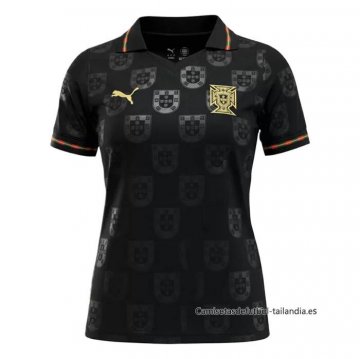 Camiseta Portugal Special Mujer 2025 Negro
