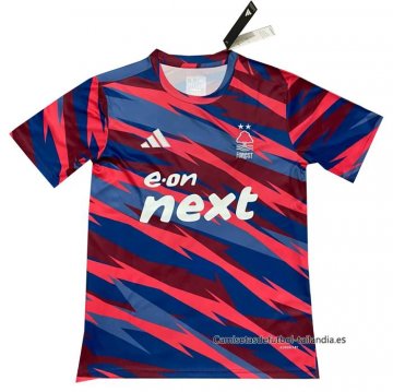 Camiseta Pre Partido del Nottingham Forest 2024 Rojo Azul