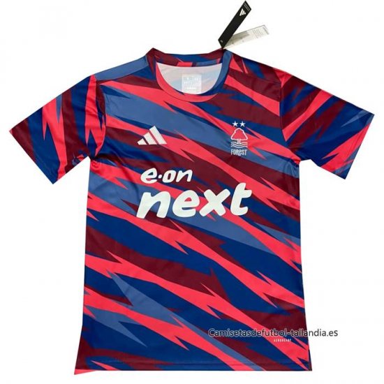 Camiseta Pre Partido del Nottingham Forest 2024 Rojo Azul - Haga un click en la imagen para cerrar