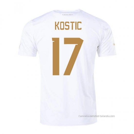 2ª Camiseta Serbia Jugador Kostic 2022 - Haga un click en la imagen para cerrar