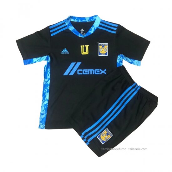 Camiseta Tigres UANL Portero Nino 2021 Azul - Haga un click en la imagen para cerrar