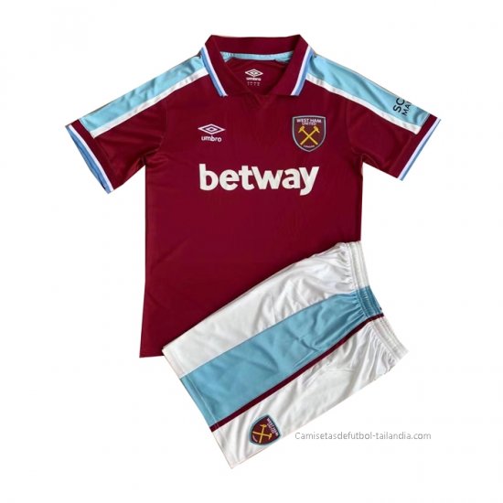 1ª Camiseta West Ham Nino 2021-2022 - Haga un click en la imagen para cerrar