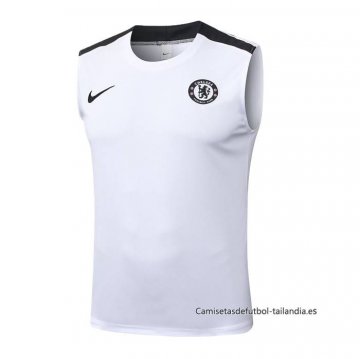 Camiseta de Entrenamiento Chelsea Sin Mangas 2025-2026 Blanco Camiseta de Entrenamiento Chelsea Sin Mangas 2025-2026 Blanco