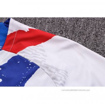 Camiseta de Entrenamiento Francia 2022-2023 Blanco Rojo Azul