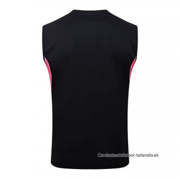 Camiseta de Entrenamiento Inter Miami Sin Mangas 2025-2026 Negro Rosa