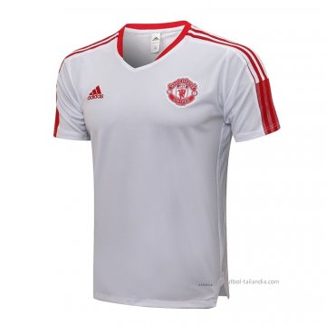 Camiseta de Entrenamiento Manchester United 2021-2022 Blanco Camiseta de Entrenamiento Manchester United 2021-2022 Blanco