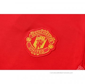 Camiseta de Entrenamiento Manchester United 2021-2022 Rojo
