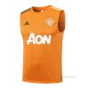 Camiseta de Entrenamiento Manchester United Sin Mangas 2021-2022 Naranja