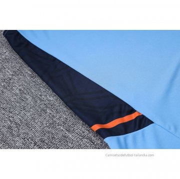 Camiseta de Entrenamiento Manchester United Sin Mangas 2022-2023 Azul Claro