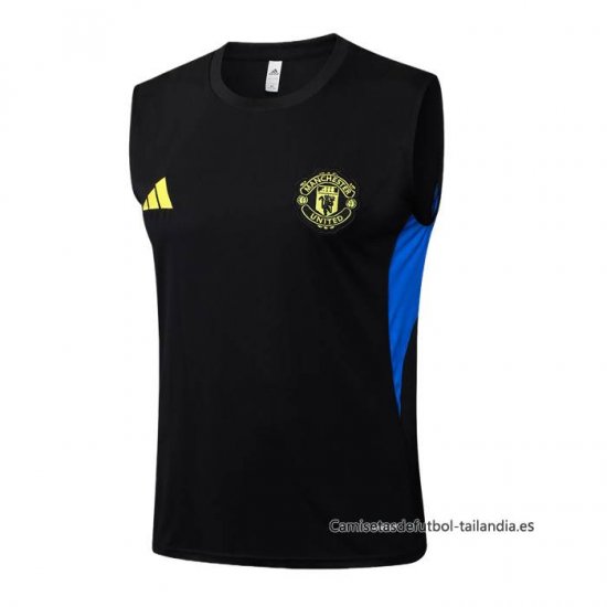 Camiseta de Entrenamiento Manchester United Sin Mangas 2025-2026 Negro - Haga un click en la imagen para cerrar