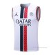 Camiseta de Entrenamiento Paris Saint-Germain Jordan Sin Mangas 2023-2024 Blanco