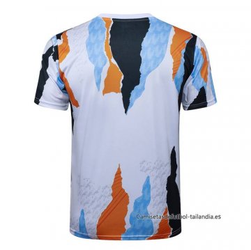 Camiseta de Entrenamiento Real Madrid 2024-2025 Blanco y Amarillo