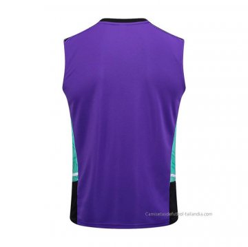 Camiseta de Entrenamiento Real Madrid Sin Mangas 2023-2024 Purpura