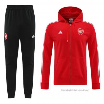 Chandal con Capucha del Arsenal 2022-2023 Rojo Chandal con Capucha del Arsenal 2022-2023 Rojo