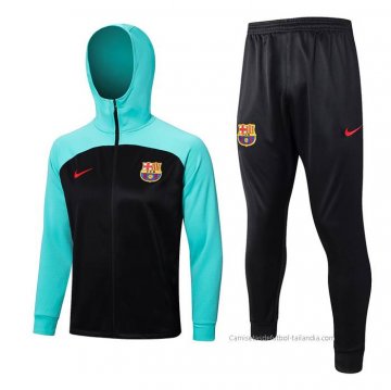Chandal con Capucha del Barcelona 2022-2023 Azul y Negro Chandal con Capucha del Barcelona 2022-2023 Azul y Negro