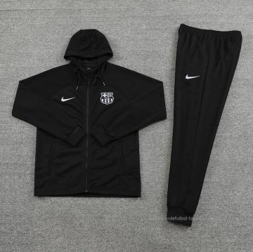 Chandal con Capucha del Barcelona 2022-2023 Negro