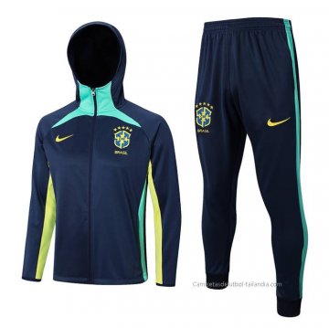 Chandal con Capucha del Brasil 2022-2023 Azul Chandal con Capucha del Brasil 2022-2023 Azul
