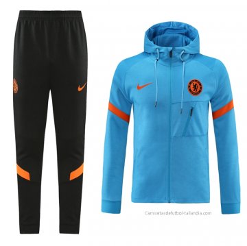 Chandal con Capucha del Chelsea 2021-2022 Azul Chandal con Capucha del Chelsea 2021-2022 Azul