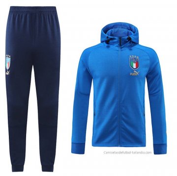 Chandal con Capucha del Italia 2022-2023 Azul Chandal con Capucha del Italia 2022-2023 Azul
