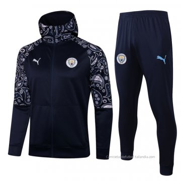 Chandal con Capucha del Manchester City 2021 Azul Chandal con Capucha del Manchester City 2021 Azul