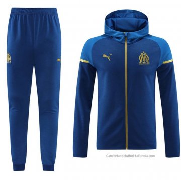Chandal con Capucha del Olympique Marsella 2023-2024 Azul Chandal con Capucha del Olympique Marsella 2023-2024 Azul