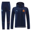 Chandal con Capucha del Olympique Marsella 2024-2025 Azul Chandal con Capucha del Olympique Marsella 2024-2025 Azul