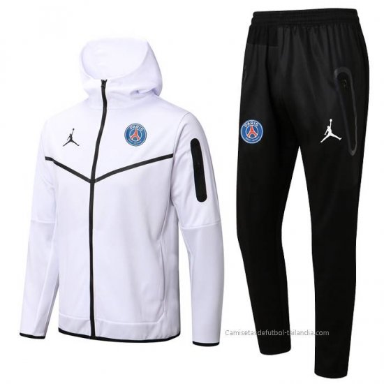 Chandal con Capucha del Paris Saint-Germain 2022-2023 Blanco - Haga un click en la imagen para cerrar