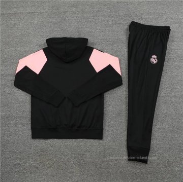 Chandal con Capucha del Real Madrid 2023 Negro y Rosa