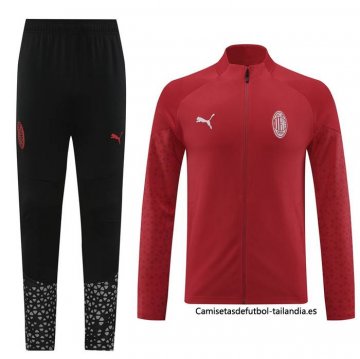 Chandal de Chaqueta del AC Milan 2023-2024 Rojo Oscuro Chandal de Chaqueta del AC Milan 2023-2024 Rojo Oscuro