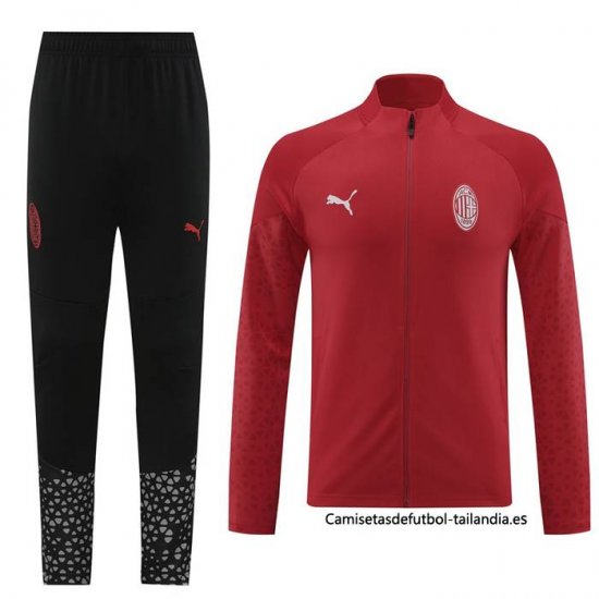 Chandal de Chaqueta del AC Milan 2023-2024 Rojo Oscuro - Haga un click en la imagen para cerrar