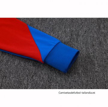 Chandal de Chaqueta del Barcelona Nino 2025-2026 Azul Rojo