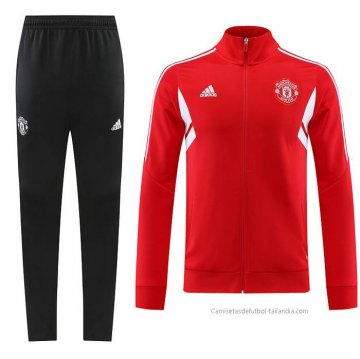 Chandal de Chaqueta del Manchester United 2022-2023 Rojo Chandal de Chaqueta del Manchester United 2022-2023 Rojo