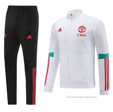 Chandal de Chaqueta del Manchester United 2023-2024 Blanco
