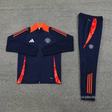 Chandal de Chaqueta del Manchester United Nino 2024-2025 Azul