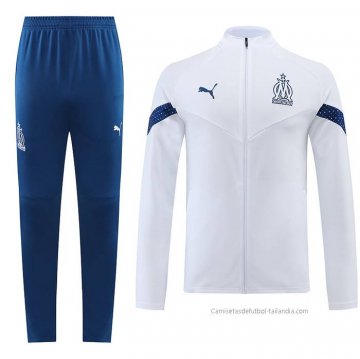 Chandal de Chaqueta del Olympique Marsella 2022-2023 Blanco Chandal de Chaqueta del Olympique Marsella 2022-2023 Blanco
