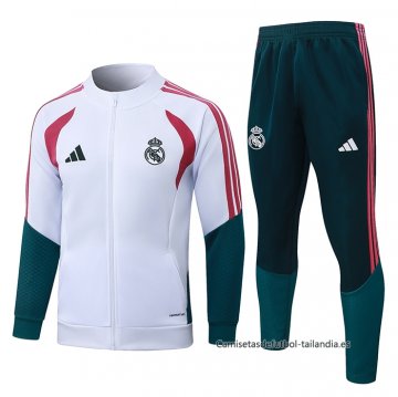 Chandal de Chaqueta del Real Madrid 2026-2027 Blanco Rojo Chandal de Chaqueta del Real Madrid 2026-2027 Blanco Rojo