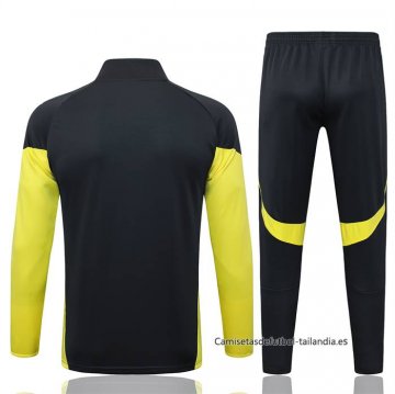 Chandal de Chaqueta del Real Madrid Nino 2025-2026 Gris Amarillo