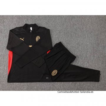 Chandal de Sudadera del AC Milan 2024-2025 Negro