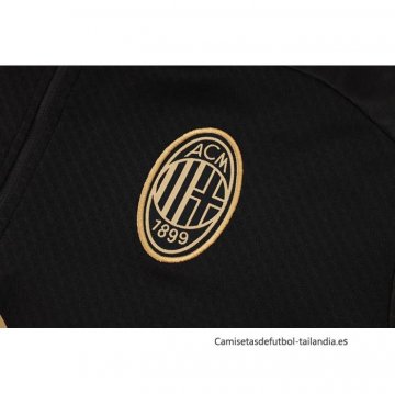 Chandal de Sudadera del AC Milan 2024-2025 Negro