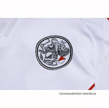 Chandal de Sudadera del Ajax Nino 2025-2026 Blanco