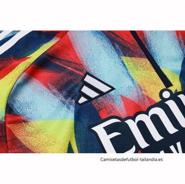 Chandal de Sudadera del Arsenal 2025-2026 Azul Amarillo Rojo