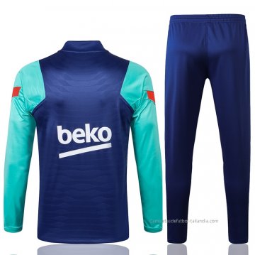 Chandal de Sudadera del Barcelona 2021-2022 Azul